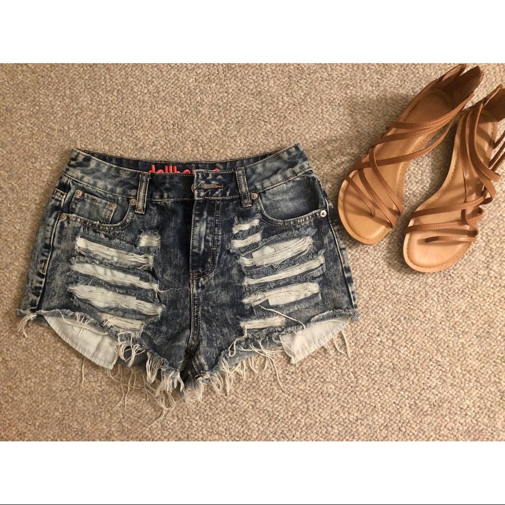 Dollhouse denim high waisted shorts